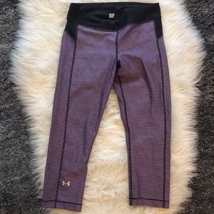 Under amour purple patterned leggings